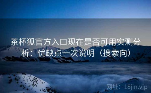 茶杯狐官方入口现在是否可用实测分析：优缺点一次说明（搜索向）