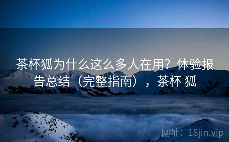 茶杯狐为什么这么多人在用?体验报告总结(完整指南),茶杯 狐 茶杯狐为什么这么多人在用?体验报告总结(完整指南),茶杯 狐